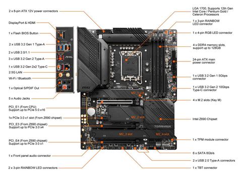 MSI MAG Z690 Tomahawk WiFi DDR4 Gaming Motherboard (ATX, 12th Gen Intel Core, LGA 1700 Socket ...