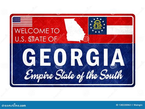 Welcome to Georgia stock illustration. Illustration of atlanta - 138220063