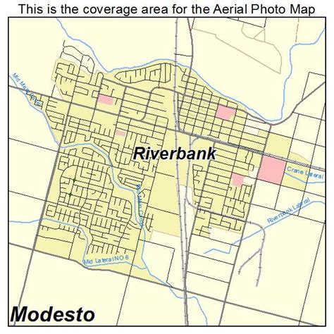 Aerial Photography Map of Riverbank, CA California