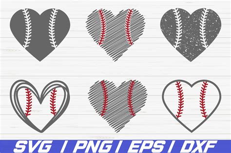 Baseball Heart SVG / Softball Heart SVG / Cricut / Cut File (517228) | Cut Files | Design Bundles