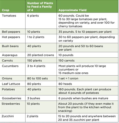 Popular Food Crops and Their Yield