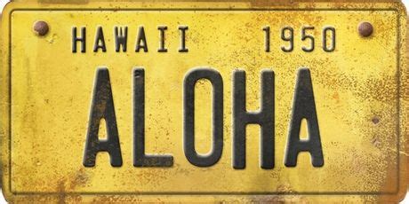 Hawaii Custom License Plate Art | Aloha hawaii, Hawaii, Vintage license ...