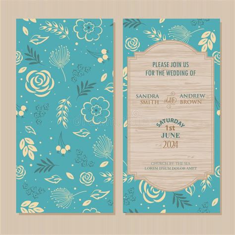 Wedding Invitation Card stock vector. Illustration of greeting - 56307803