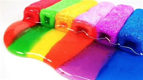 DIY Rainbow Foam Slime ! Colors Clay Slime | MonsterKids - YouTube