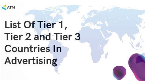 List Of Tier 1, Tier 2 and Tier 3 Countries In Advertising