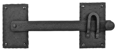 Fence Gate Latch Lock Black Wrought Iron Gate Latch 12 Inch | - Rustic - Door Locks - by ...