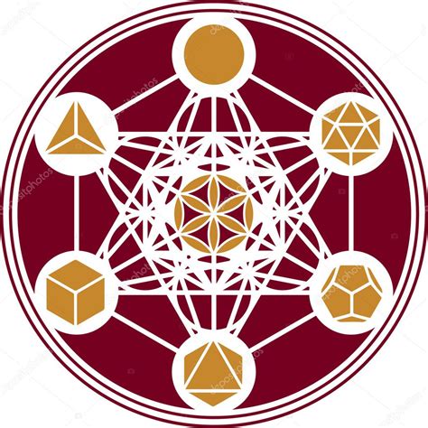 Metatrons Cube - Platonic Solids — Stock Vector © lavalova #33063283