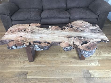 Hand Crafted Live Edge Maple Burl Coffee Table by Martin Rustics | CustomMade.com