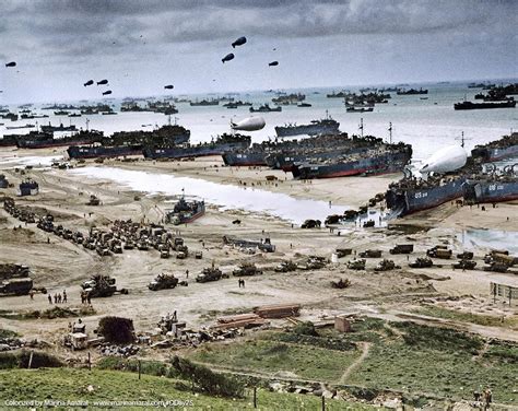 D-Day Normandy Beach Operation Overlord Landing Site During World War ...