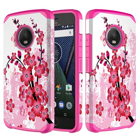 Motorola Moto G5 Plus Case, Moto G (5th Gen) Slim Hybrid [Shock/Impact Resistant] Dual Layer ...