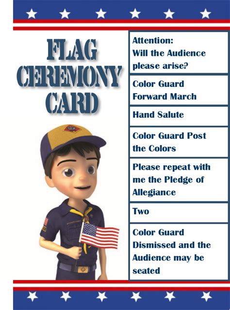 Cub Scout Flag Ceremony Printable