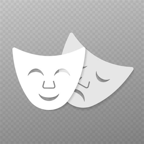 Comedy and tragedy theatrical masks. Vector illustration. 37005013 ...