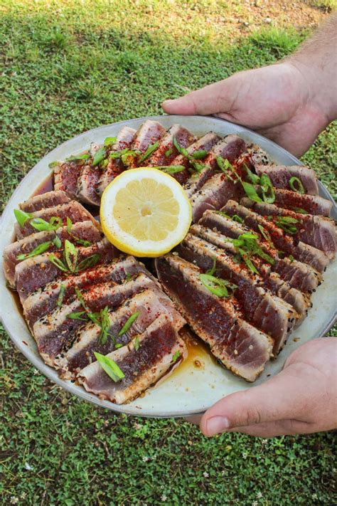 Seared Tuna Tataki Recipe - Over The Fire Cooking