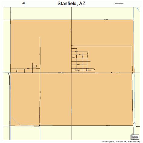 Stanfield Arizona Street Map 0469130