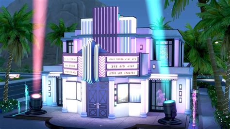 I Built an Art Deco Movie Theater in The Sims 4 (Speed Build) - YouTube