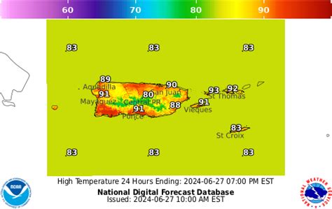 NOAA Graphical Forecast for Puerto Rico