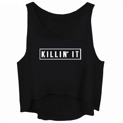 Aliexpress.com : Buy Women Graphic Sleeveless Tank Crop Top Teen Girls ...