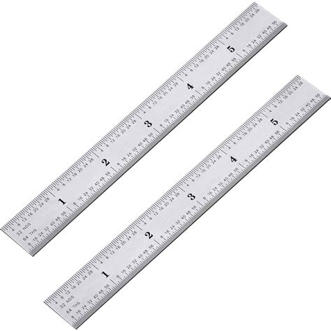 eBoot 2 Pack Stainless Steel Ruler Machinist Engineer Ruler, Metric Ruler with M 710560355518 | eBay