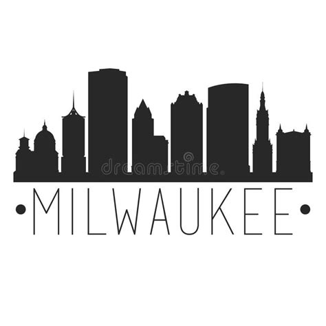 Milwaukee Wisconsin. City Skyline. Silhouette City. Design Vector ...