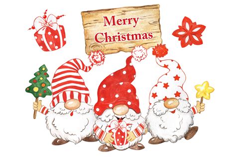 Christmas Gnomes Clipart, Funny Gnomes Graphic by SArtPrint · Creative Fabrica