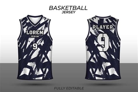 Basketball jersey design template. Uniform front and back. Sports ...