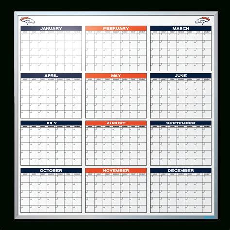 Year Calendar Dry Erase Board | Month Calendar Printable