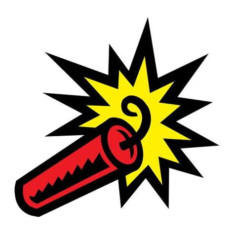 Cartoon Stick of Explosive Dynamite TNT with Lit Fuse 552003 Vector Art at Vecteezy