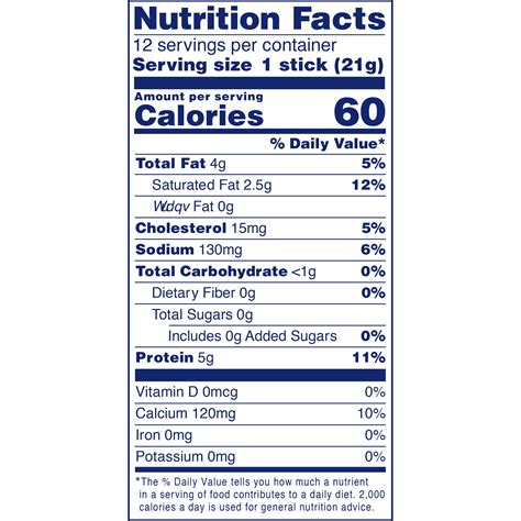 Cheddar String Cheese Nutrition Facts - Nutrition Pics