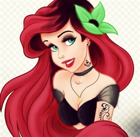 Punk Disney Princess Ariel Drawing