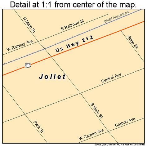 Joliet Montana Street Map 3039700