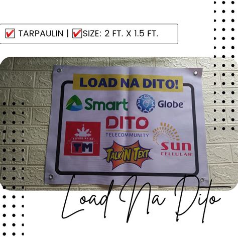 LOAD NA DITO! Tarpaulin and Laminated Signage | Shopee Philippines