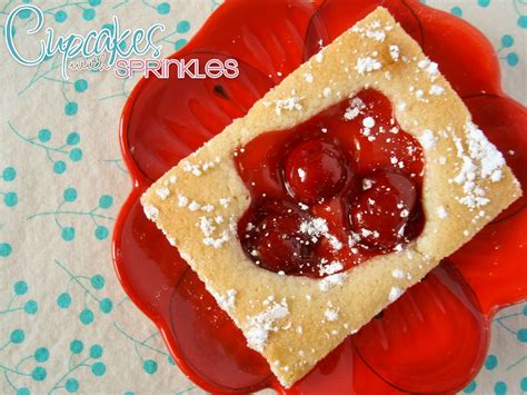 Cupcake with Sprinkles: Cherry Shortbread Squares