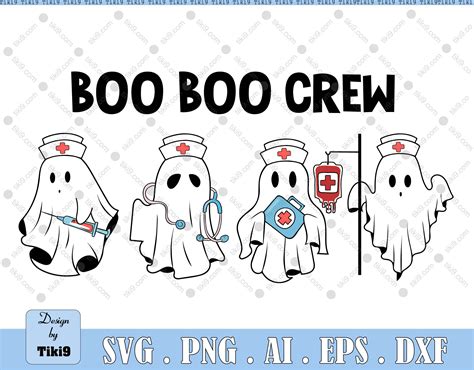 Boo Boo Crew Svg, Ghost Nurse Svg, Funny Nurse Svg, Cute Ghost Svg, Halloween Svg, Nursing Svg ...