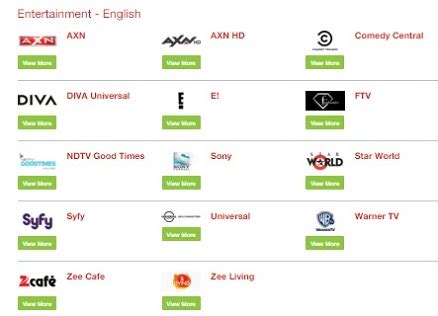 AI: Dialog TV Channels Postpaid and Prepaid