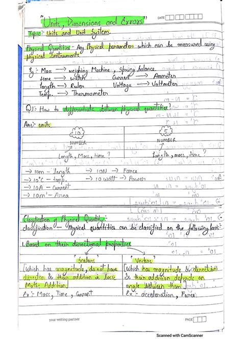 SOLUTION: Complete units and dimensions best notes on internet by ...