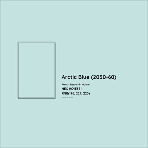 Benjamin Moore Arctic Blue (2050-60) Paint color codes, similar paints and colors - colorxs.com