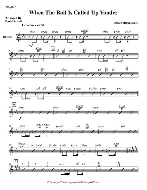 When The Roll Is Called Up Yonder Sheet Music PDF (David Arivett) - PraiseCharts