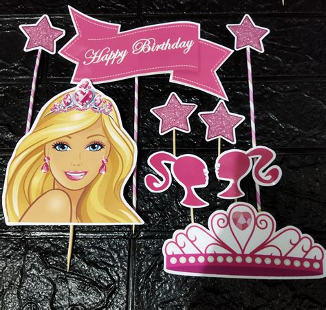 Printable Barbie Cake Topper- Barbie Head- Barbie Personalised Cake ...