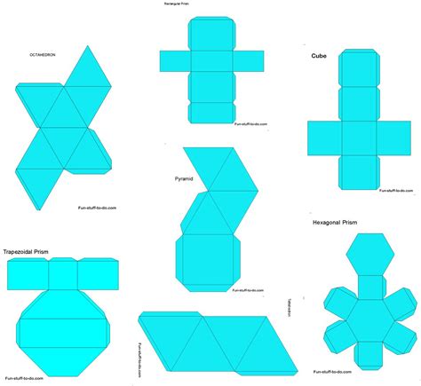 5 Best Images of Make 3D Shapes Printable Templates - 3D Geometric Shapes Nets Printable, 3D ...