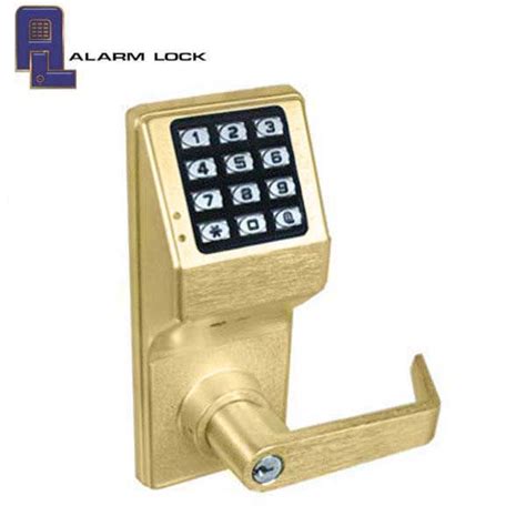 Alarm Lock Trilogy - DL2700 - Keypad Lever Set - US3 - Bright Brass ...