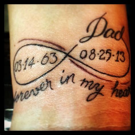 Very tasteful memorial tattoo with the infinity and the quote and the ...