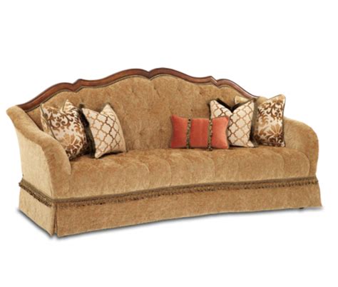 "Villa Valencia" Wood Trim Tufted Sofa (Option 1) | Contemporary sofa ...