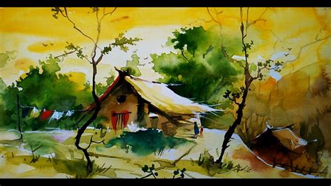 Watercolor Drawing Scenery Easy With Figure - img-zit