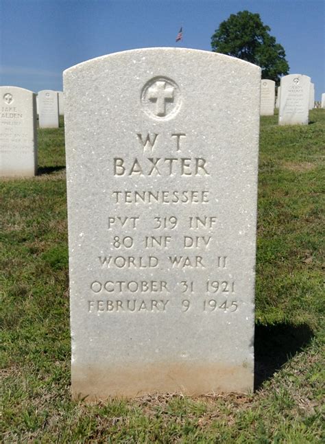 East Tennessee Veterans Memorial Association — Baxter, W. T.