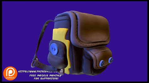 Leather Backpack - Download Free 3D model by Lizzy Koopa (@LizzyKoopa) [1c16f76] - Sketchfab
