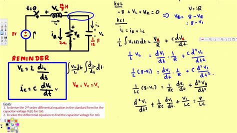 First order rc circuit differential equation