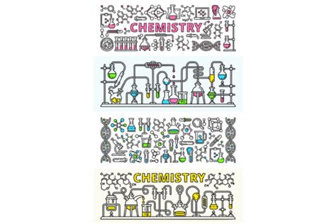 Chemistry Lab Banner Set Graphic by nsit0108 · Creative Fabrica