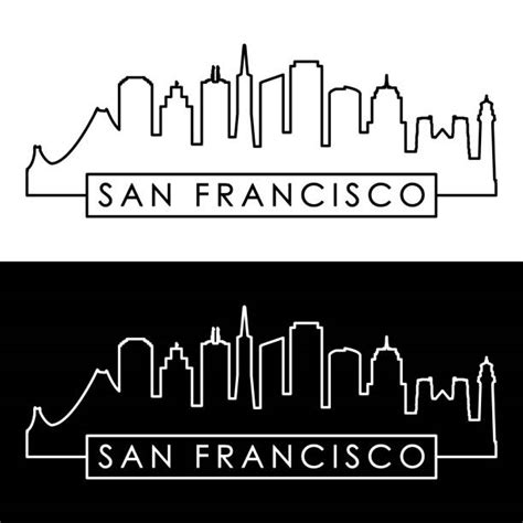 San Francisco Skyline Outline Backgrounds Stock Photos, Pictures & Royalty-Free Images - iStock