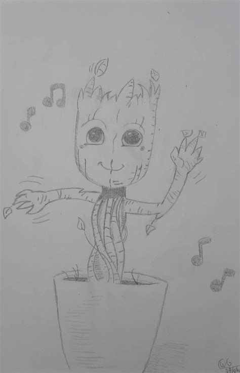 Baby Groot dancing by williamgossart on DeviantArt