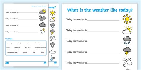 Types Of Weather Worksheet: Printable PDF For Kids, 45% OFF